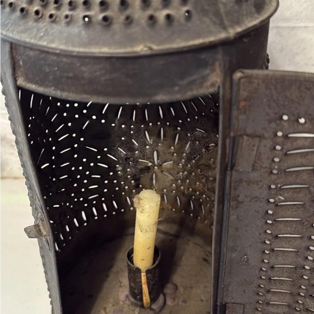Rustic Black Metal Lantern